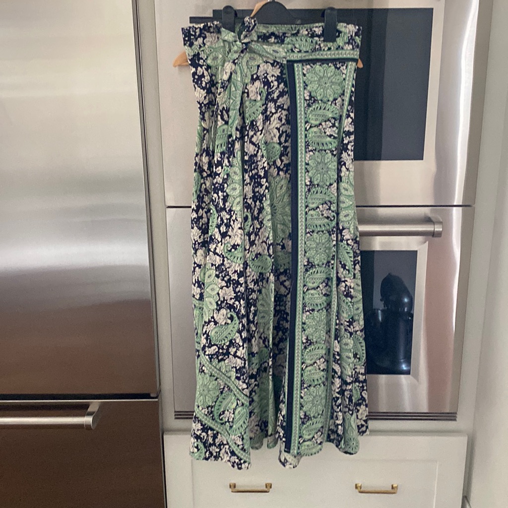 Vintage Paisley Wrap Skirt